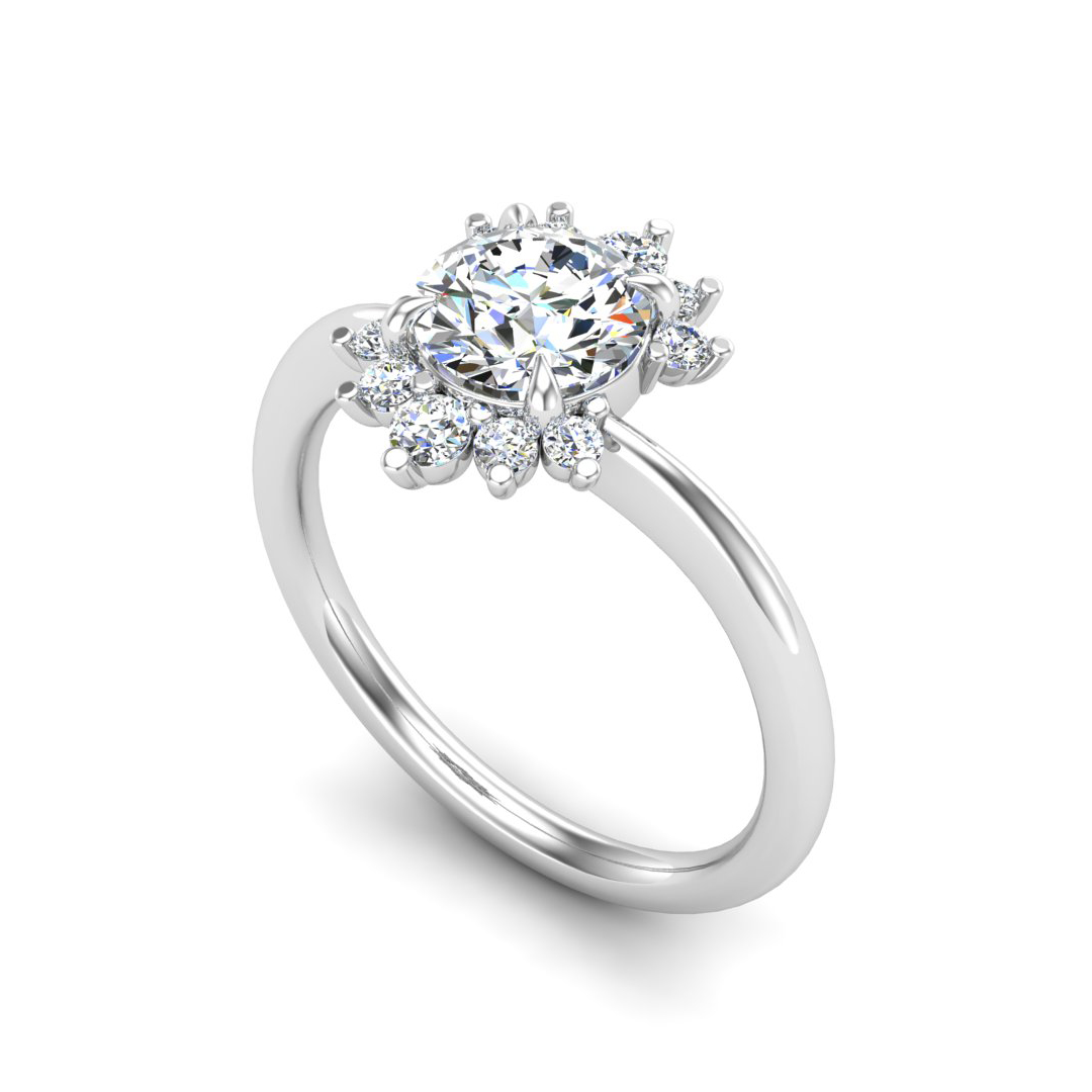 Tatum Halo Engagement Ring